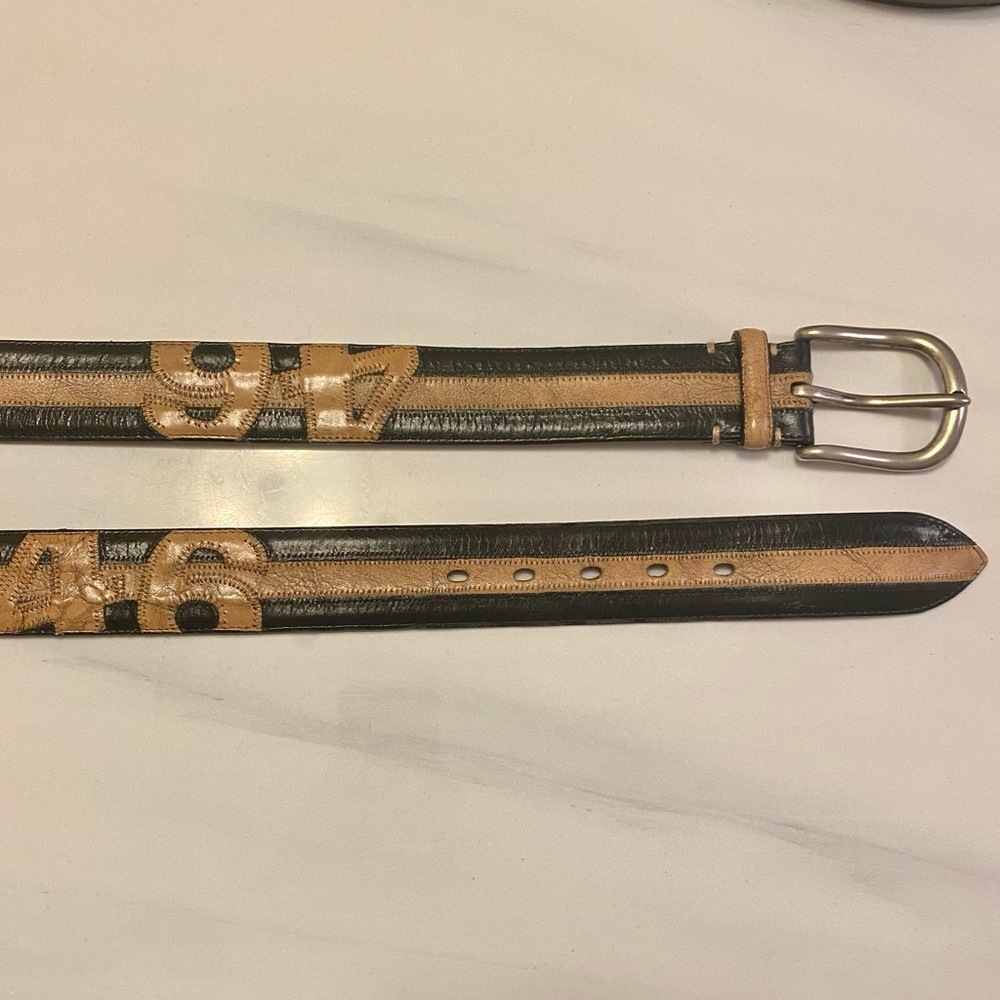 Real leather belt
